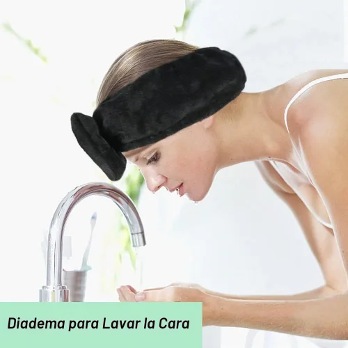 Vista 5 de Shintop Diadema de Spa, Diadema de Maquillaje de Vellón Coral Suave con Lindo Lazo, Banda Elástica para el Cabello para Lavar la Cara, Cuidado