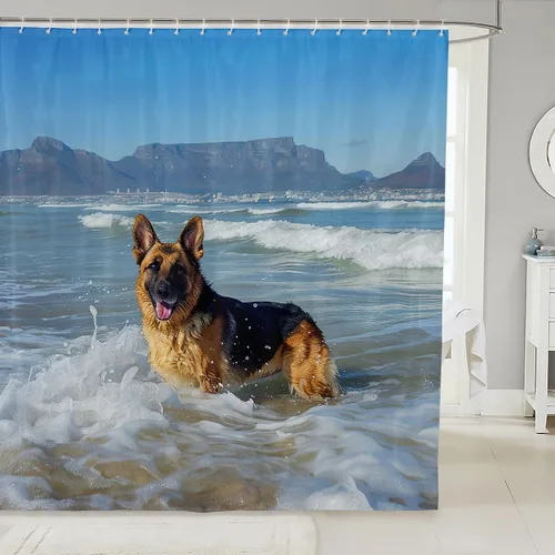 Vista 85 de Feelyou Cortina de ducha con diseño de gato para decoración de baño, bonita cortina de baño para puestos de bañeras, accesorios de baño divertidos