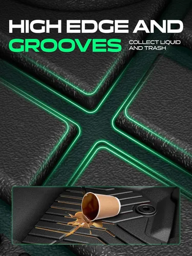 Vista 5 de YHTAUTO Alfombrillas automotrices para Ford Bronco 2021-2026 (4 puertas) TPE All Weather Car Mats, Anti-Slip & Custom Fit Floor Liners Cargo Mat