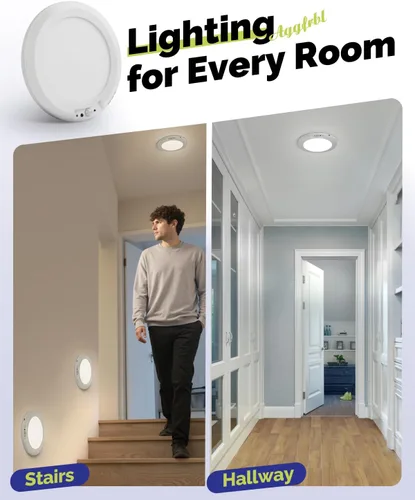 Vista 9 de Luz de techo recargable con sensor de movimiento LED de 10000mAh Blanco