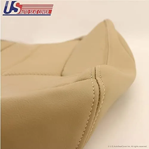 Vista 7 de Compatible con Ford F250 Lariat Driver Top Lean Back Funda de asiento de cuero TAN 2011 2012 2013 2014