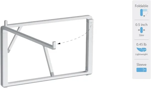 Vista 2 de Rain Design 10084 mBar Pro+ Soporte plegable para portátil - Plata plateado