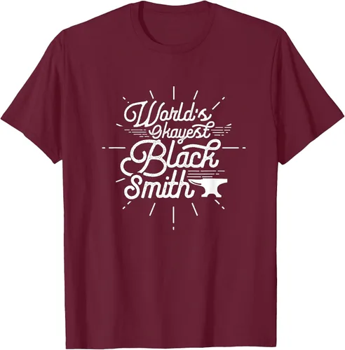 Vista 76 de Blacksmith Blacksmithing Forge Metalsmith Forging T-Shirt Asphalt Grey