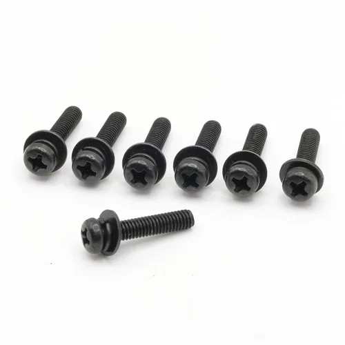 Vista 5 de Tornillos de repuesto para soporte de TV compatibles con LG OLED65C1PUB (OLED65C1PUB.AUS), juego completo de tornillos de pies/patas, chapado