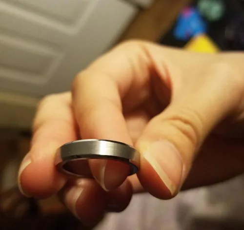 Vista 2 de THREE KEYS JEWELRY Tungsten Wedding Band for Men Brushed