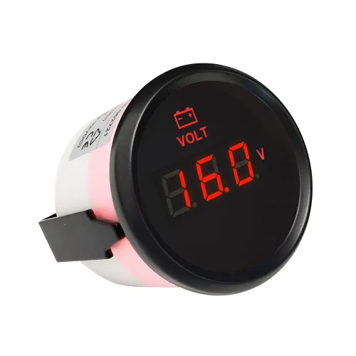 Vista 2 de ELING – Voltímetro digital de 52 mm, 2 pulgadas, 12V 24V DC, para auto y barco, con retroiluminación, a prueba de agua IP67