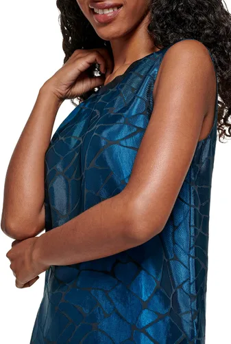 Vista 2 de CALVIN KLEIN Women's Sleeve Less Burn Out Everyday Blouse