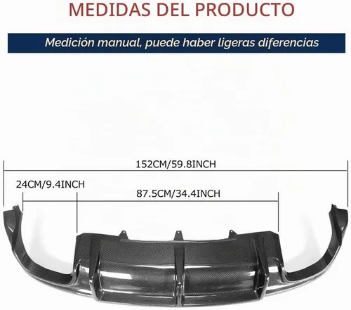 Vista 5 de Difusor trasero de fibra de carbono para Audi S5 A5 Sline B8.5 2013-2017 cubierta de parachoques inferior alerón protector de cenefa de alerón