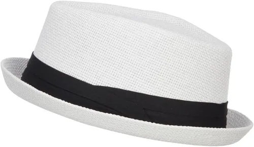Vista 5 de Fedora de pastel de cerdo sólido de gran tamaño Blanco