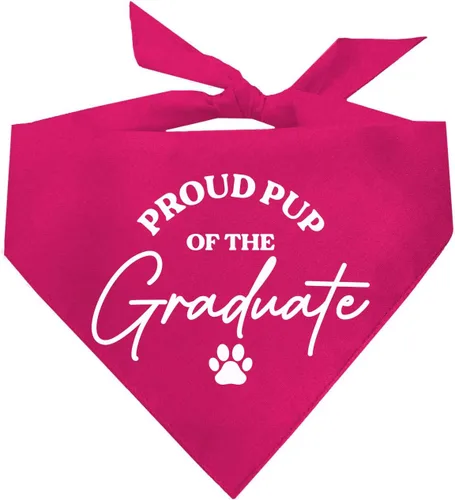 Vista 9 de Proud Pup of The Graduate Dog Bandana 100% algodón triángulo Hecho en Estados Unidos Prop Clase de 2025 2026 2027 2028 Negro, XS (737)