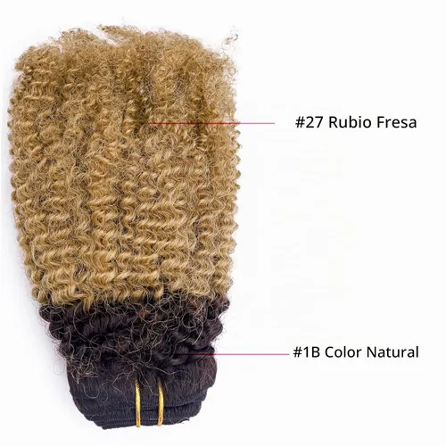 Vista 4 de Anrosa Kinkys - Extensiones de cabello humano rizado con clip, 3C 4A, extensiones de cabello natural afro rizado con clip, extensiones de cabello
