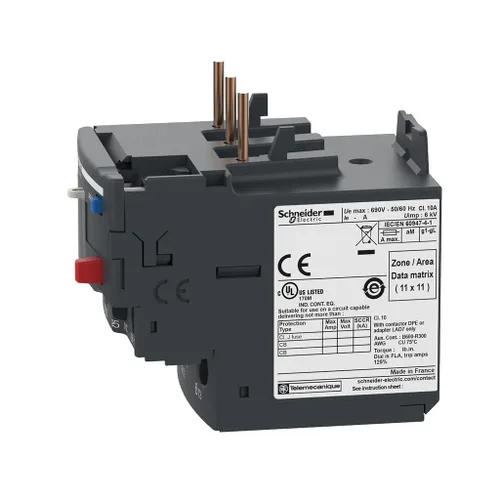Vista 3 de Schneider Electric DPER22 Easy TeSys Relé de sobrecarga térmica con reinicio manual/automático, terminales de abrazadera de tornillo Se utiliza