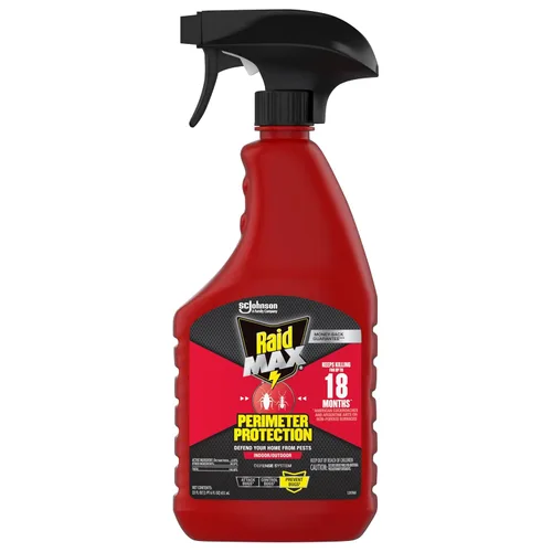 Vista 8 de Raid Max Perimeter Protection Ant & Roach Killer Spray, evita insectos matando hasta 18 meses, uso en interiores y exteriores, 22 onzas
