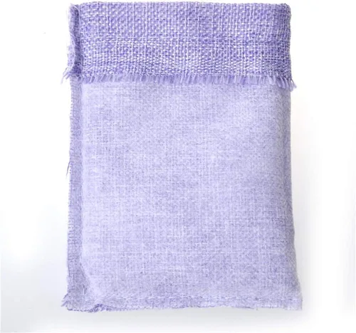 Vista 4 de Tvoip Paquete de 30 bolsas de arpillera con cordón, bolsas de regalo para bodas, fiestas y manualidades (morado claro, 4 x 5.5 pulgadas)