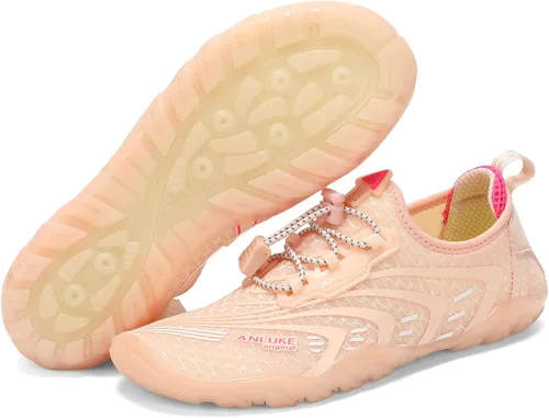 Vista 2 de ANLUKE Zapatos de agua para hombre y mujer, zapatos de natación, zapatos acuáticos, de secado rápido, para playa, surf, deportes acuáticos