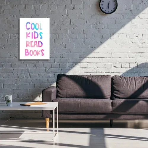 Vista 5 de Lienzo decorativo para pared: rincón de lectura para niños, cita genial para amantes de los libros, perfecto para la habitación de los niños