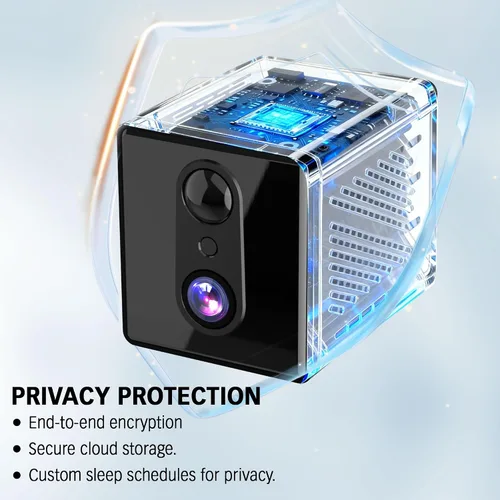 Vista 3 de javiscam Cámara de seguridad 4K con tarjeta SD de 64GB, cámara de seguridad alimentada por batería, 100 días de autonomía, detección humana AI