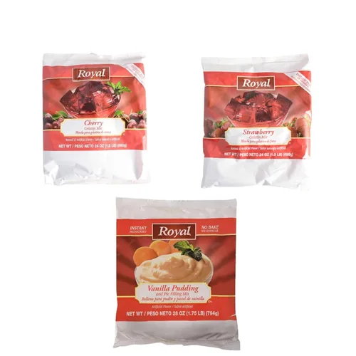 Vista 14 de Royal Gelatin Mix Combo Pack, agente espesante, mezcla de postre (1 cada uno, naranja/lima/fresa)