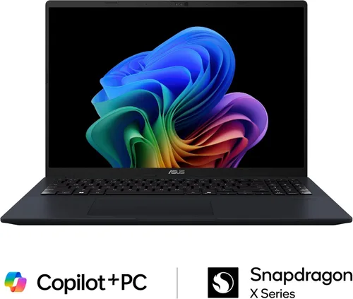 Vista 3 de ASUS Vivobook 16 Laptop, 16” WUXGA 60Hz Display, Qualcomm Snapdragon X, Qualcomm Adreno GPU, 16GB RAM, 512GB SSD, Windows 11, Quiet Blue Azul