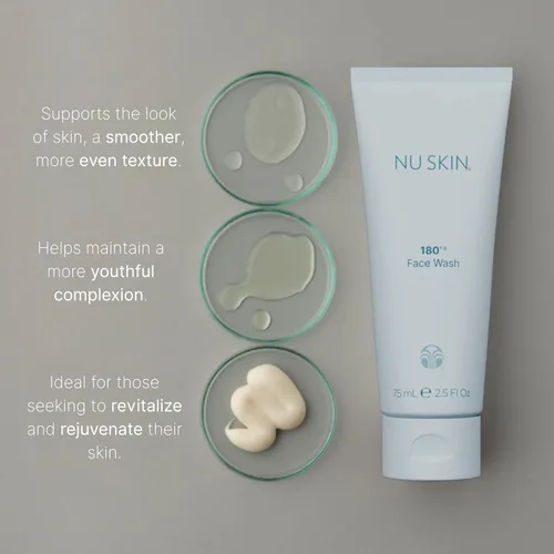Vista 3 de Nu Skin Lavado facial 180° Limpiador hidratante con vitamina C para piel madura Limpiador facial hidratante para líneas finas y textura