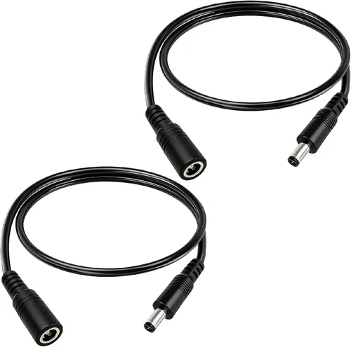Vista 11 de Cable de extensión de alimentación de 33 pies 12 V CC de 0.217 in x 0.098 in, 18 AWG macho a hembra, conector de barril para cámara de vigilancia
