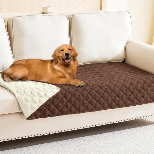 Vista 28 de Smiry Funda Impermeable para Cama de Perro Manta para Mascotas, Manta Suave y Lavable para Perros para Muebles Cama Sofá Sofá Reversible, a Cuadros