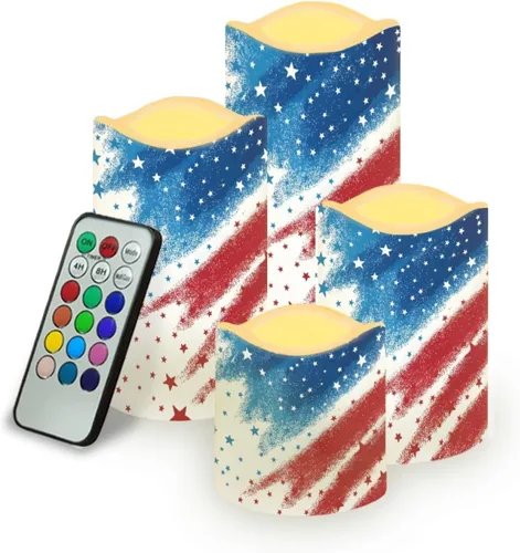 Vista 13 de Ystardream Velas sin llama de hojas tropicales con control remoto que funcionan con pilas, velas LED realistas con control remoto y temporizador