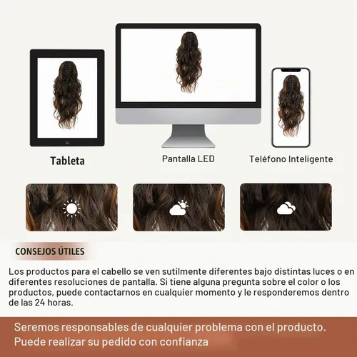 Vista 7 de FLUFYMOOZ Extensión de cola de caballo, extensión de cola de caballo con clip de garra de 18 pulgadas, extensiones de cabello ondulado y rizado