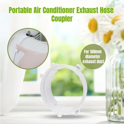 Vista 6 de GLOGLOW - Conector de manguera de aire acondicionado, adaptador de interfaz de conducto de escape ajustable ABS para aire acondicionado móvil 1.5P