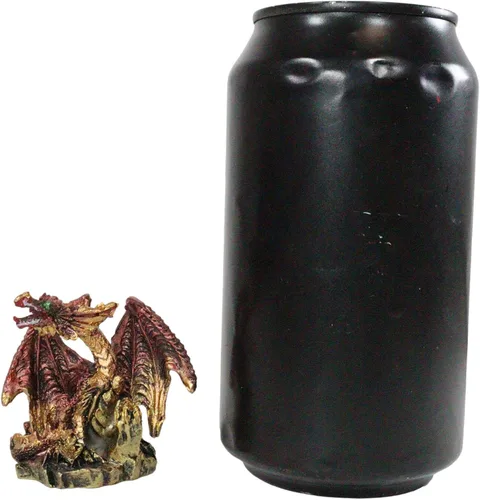 Vista 8 de Ebros - Juego de 12 dragones en miniatura en diferentes poses de fantasía, mazmorras y dragones, mini escala de 2 pulgadas de alto, esculturas