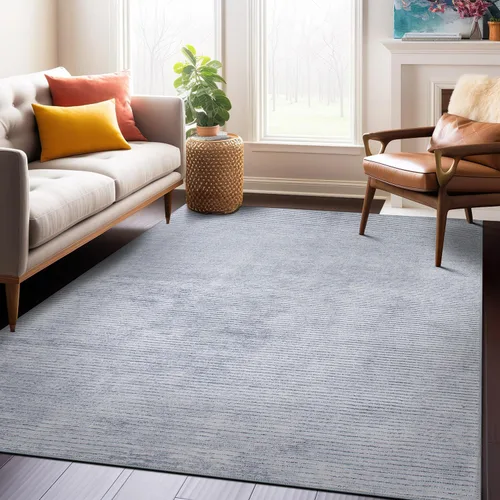 Vista 8 de Rugshop Alfombra contemporánea envejecida resistente a las manchas, tejido plano, ecológico, reciclado, lavable a máquina, 3 pies 3 pulgadas x 5 Gris