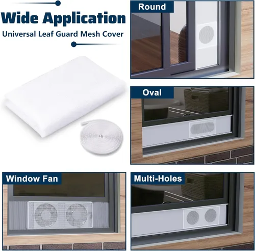 Vista 7 de Kit de sellado de ventana de CA portátil, protector de pantalla de malla, ajuste universal para la mayoría de placas de sellado de ventana