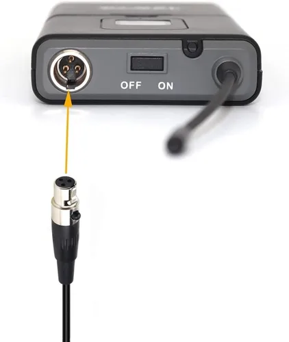 Vista 3 de Micrófono de solapa Lavalier de repuesto para transmisor inalámbrico Phenyx Pro, micrófono UHF Bodypack para PTU-71/PTU-7000/PTU-6000 con mini