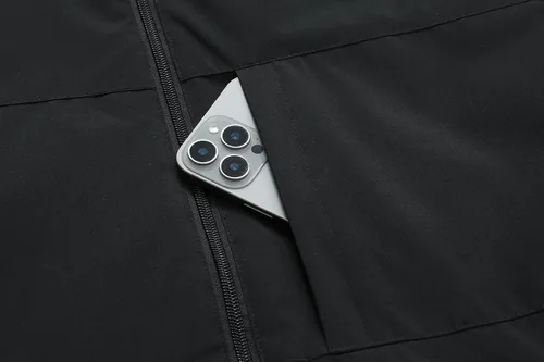 Vista 5 de Chaqueta impermeable de esquí para hombre, con forro polar, cálida chaqueta de lluvia de invierno con capucha