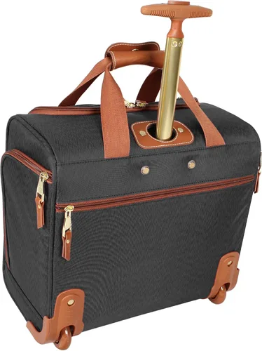 Vista 2 de Steve Madden maleta Bolsa con Ruedas veliz debajo del asiento, Negro), D4041-01-WT