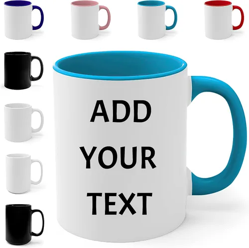 Vista 8 de Tazas personalizadas con palabras, tazas personalizadas con texto, taza de café con mensaje, crea tu propia taza, diseña tu propia taza de café