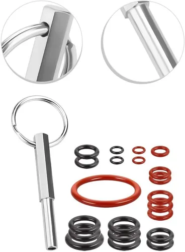 Vista 3 de Kit de mantenimiento para máquinas de café Saeco con llave ovalada y sellos Oring, solución de preparación eficaz