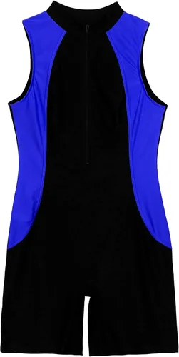 Vista 6 de Traje de baño deportivo de una pieza con cremallera y cuello alto para mujer