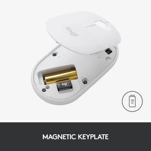 Vista 6 de Logitech Pebble i345 ratón inalámbrico Bluetooth para iPad - Blanco apagado