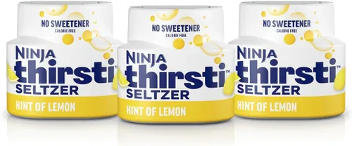 Vista 10 de Ninja Thirsti Gotas de Agua Saborizada, SELTZER Cereza Negra, Agua Espumosa Crujiente y Refrescante, Cero Calorías, Cero Azúcar, Cero Edulcorantes
