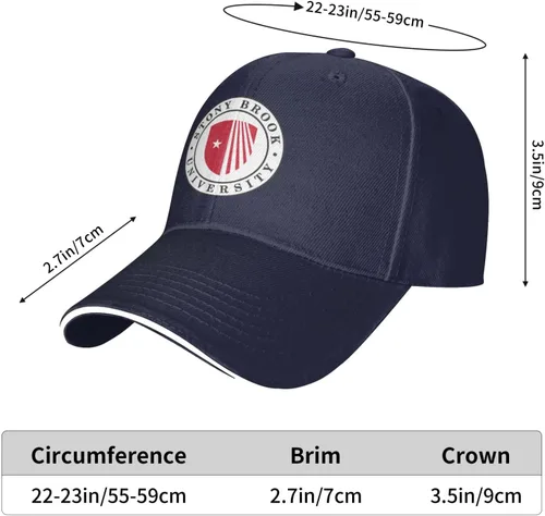 Vista 6 de Stony Brook University Logo Sandwich Cap Unisex Classic Baseball Capunisex Adjustable Casquette Dad Hat