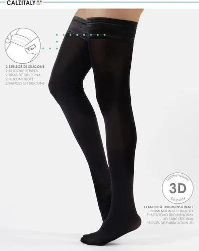 Vista 2 de CALZITALY Medias opacas hasta el muslo, S, ML, LXL, XXL, XXXL, XXXXL