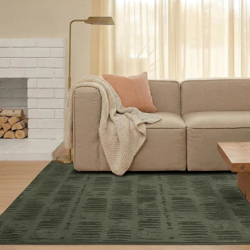Vista 11 de Revival Rugs Alfombras de área Shell de 4 x 6 pies, lavables, pelo medio Beige / Crema