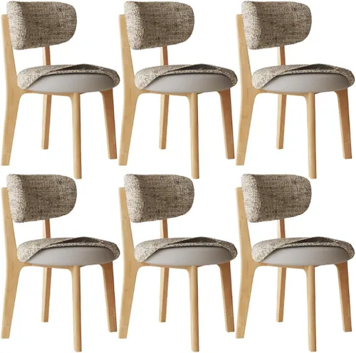 Vista 59 de YVYKFZD Solid Wood Dining Chairs, Armless Dining Room Chair Set, Upholstered Kitchen Chairs, Living Room Chair with Removable Fabric Seat Cushion