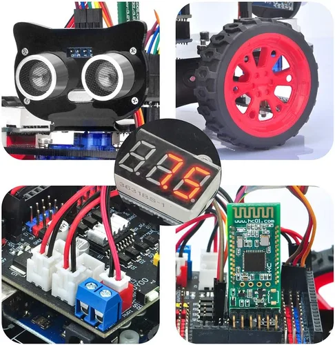 Vista 4 de OSOYOO Kit de coche robot inteligente para Arduino Adulto Adolescente Robótico Asamblea Starter