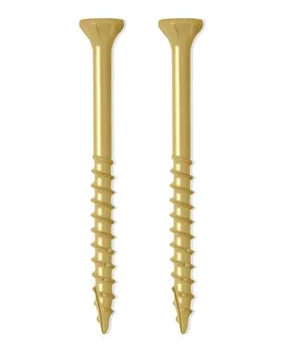 Vista 12 de Tornillos para cubierta #8 x 1-1/2 Pulgadas, Tornillos de madera para exterior, Cabeza de transmisión Torx plana, Rosca parcial, Acero de carbono
