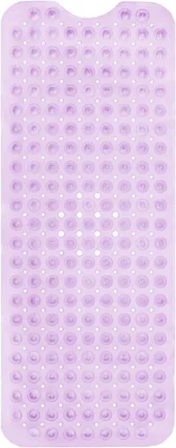 Vista 34 de ENKOSI Tapete de baño antideslizante, extra largo de 40 x 16 pulgadas, tapete antideslizante grande para bañera y ducha con ventosas y agujeros