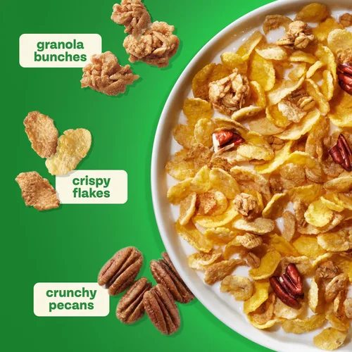 Vista 5 de Honey Bunches of Oats Cereal de desayuno de arce y nueces, hecho con racimos de granola, caja de 12 onzas