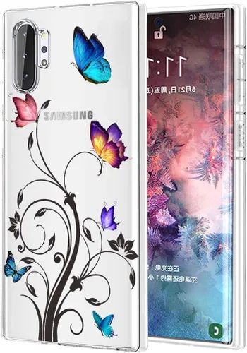 Vista 8 de Funda de teléfono para Galaxy Note 10 Plus 5G, para Samsung Note10+ para niñas, funda protectora transparente de TPU suave transparente para Samsung