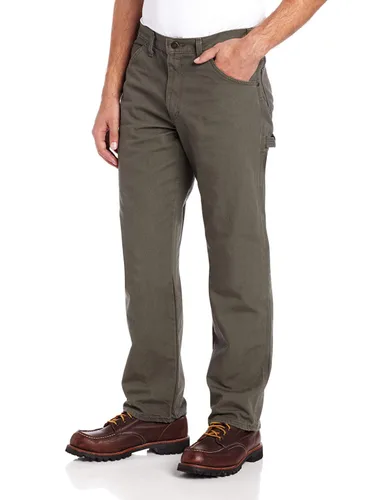 Vista 23 de Dickies Jeans de carpintero para hombre, ajuste relajado, pierna recta, Negro, 30 x 30
